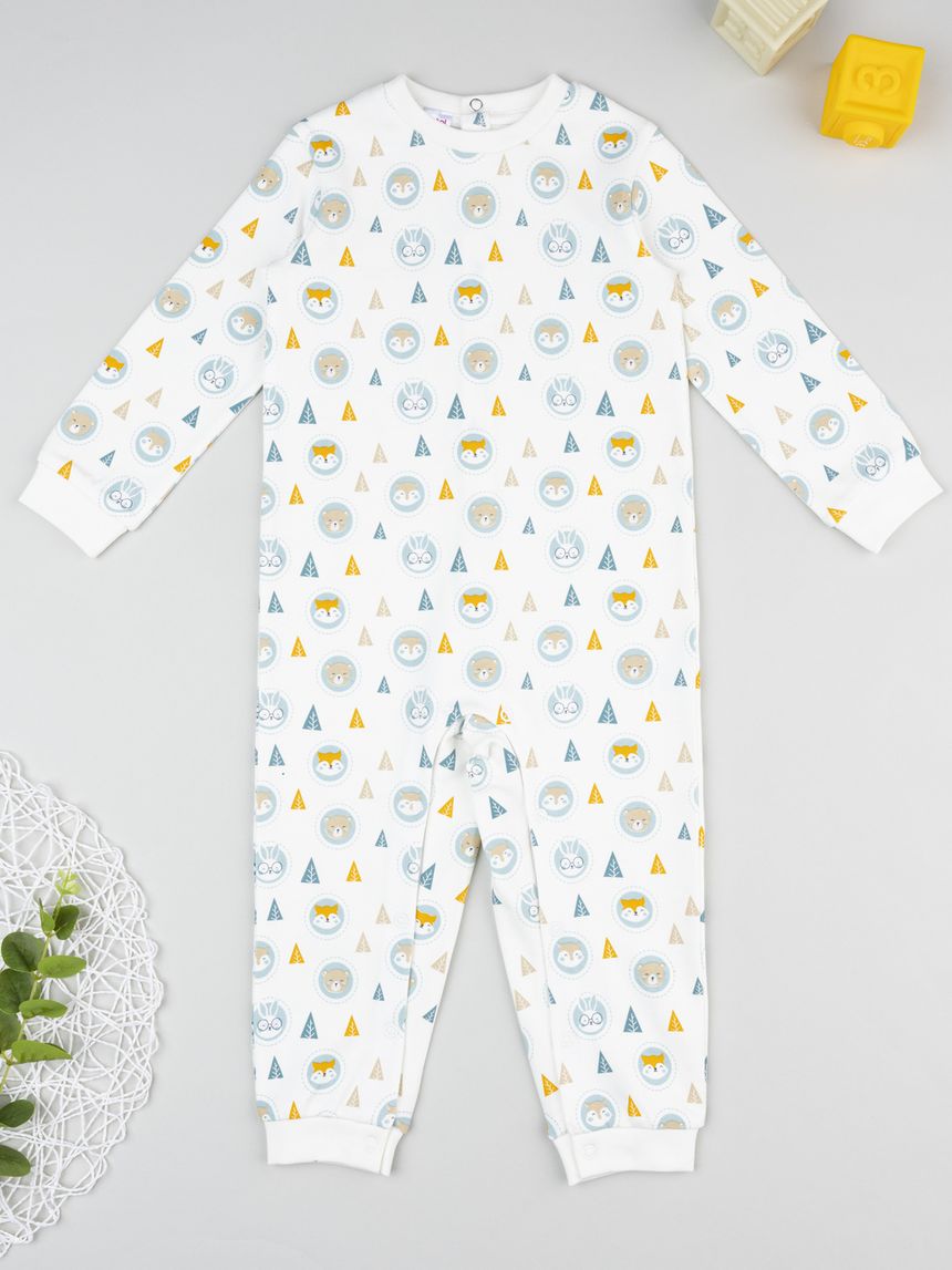 Pigiamone bimbo bianco wood