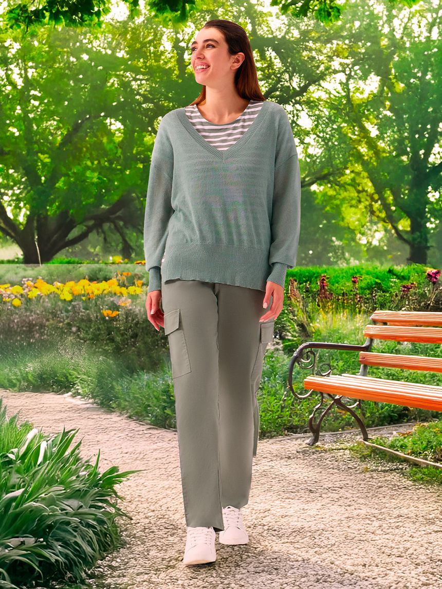 Maglioncino premaman verde salvia