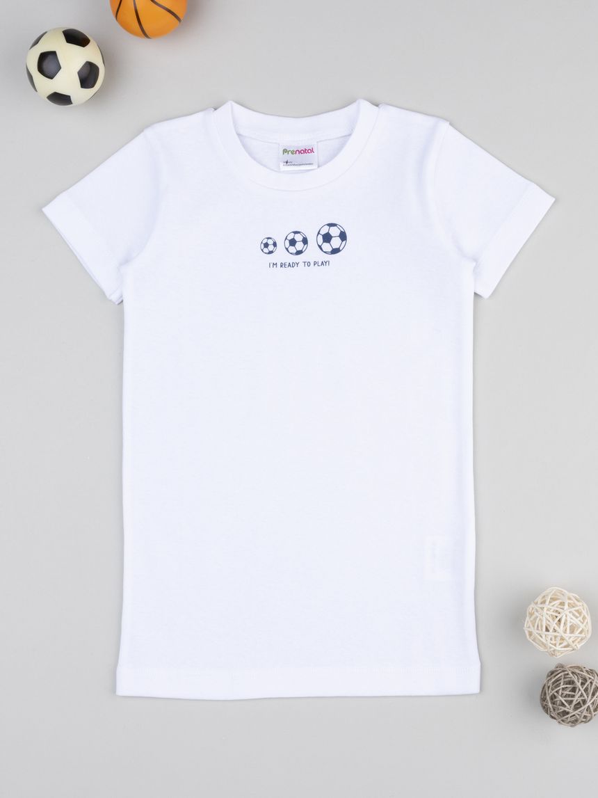 T-shirt bimbo calcio maniche corte