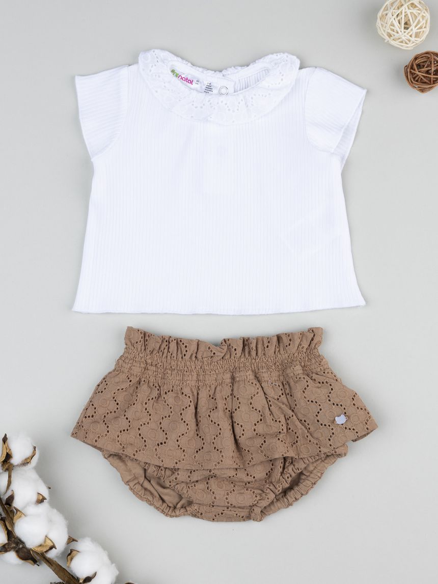 Completo estivo bimba t-shirt e shorts