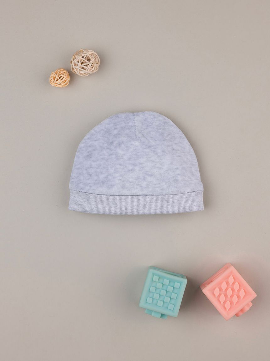 Cappello cuculo in ciniglia grigio chiaro