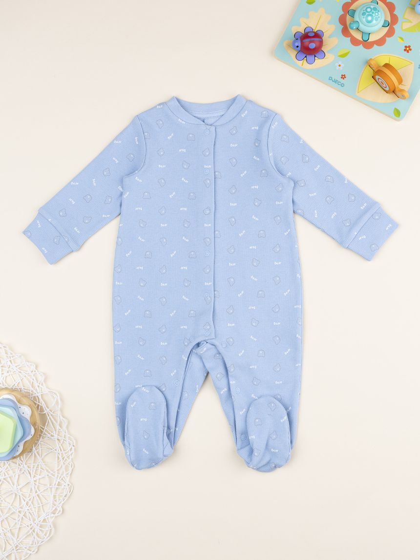 Tutina bimbo azzurro orsetti allover