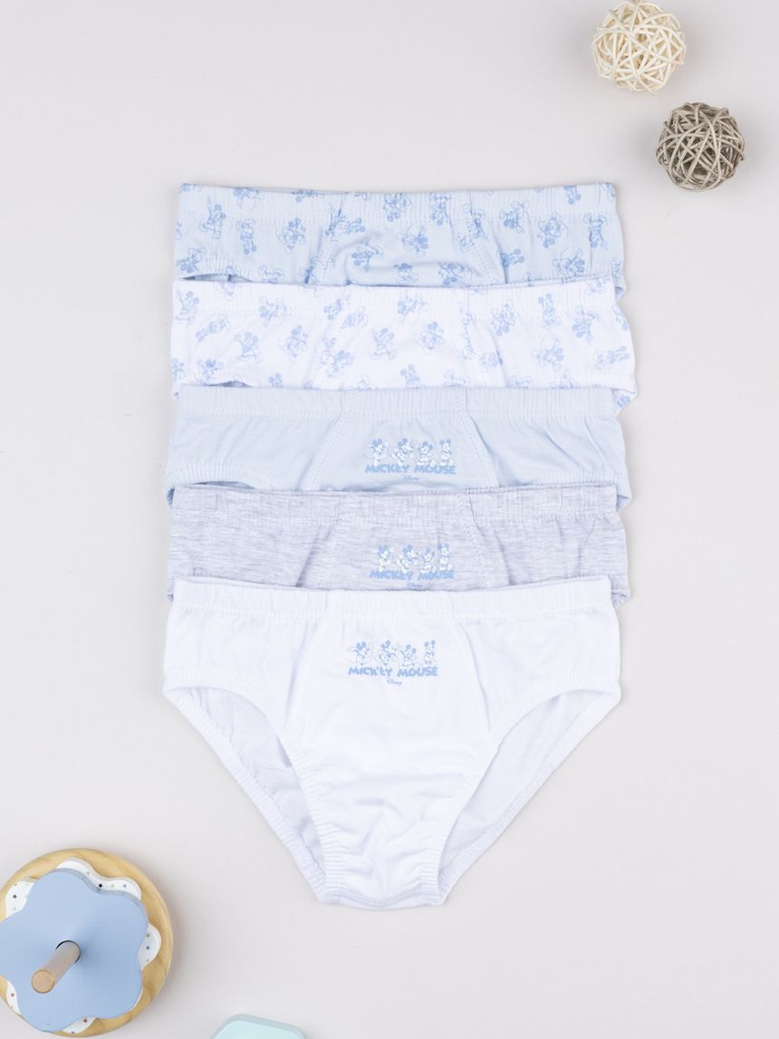 Pack 5 slip bambino mickey
