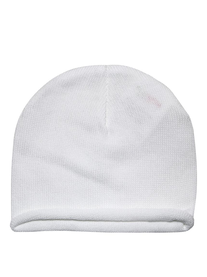 Cappellino neonato unisex in cotone bianco