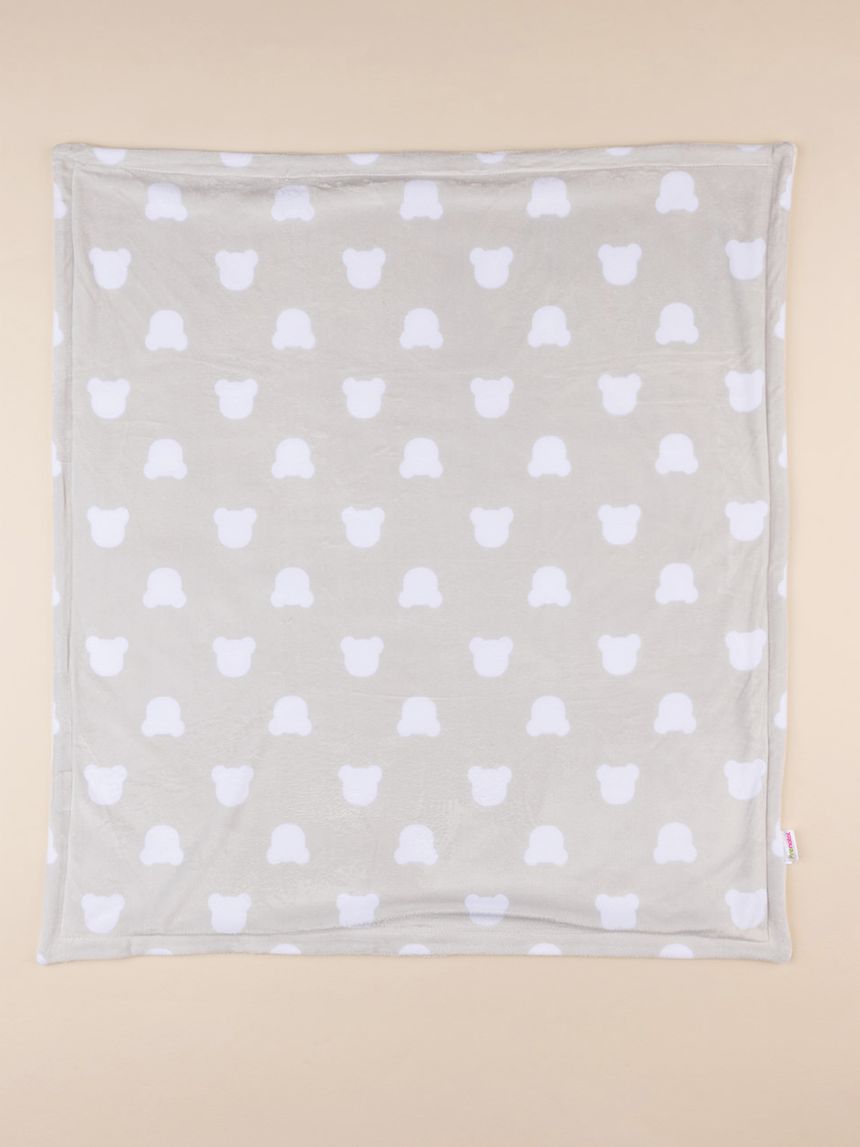 Coperta culla pile unisex gray