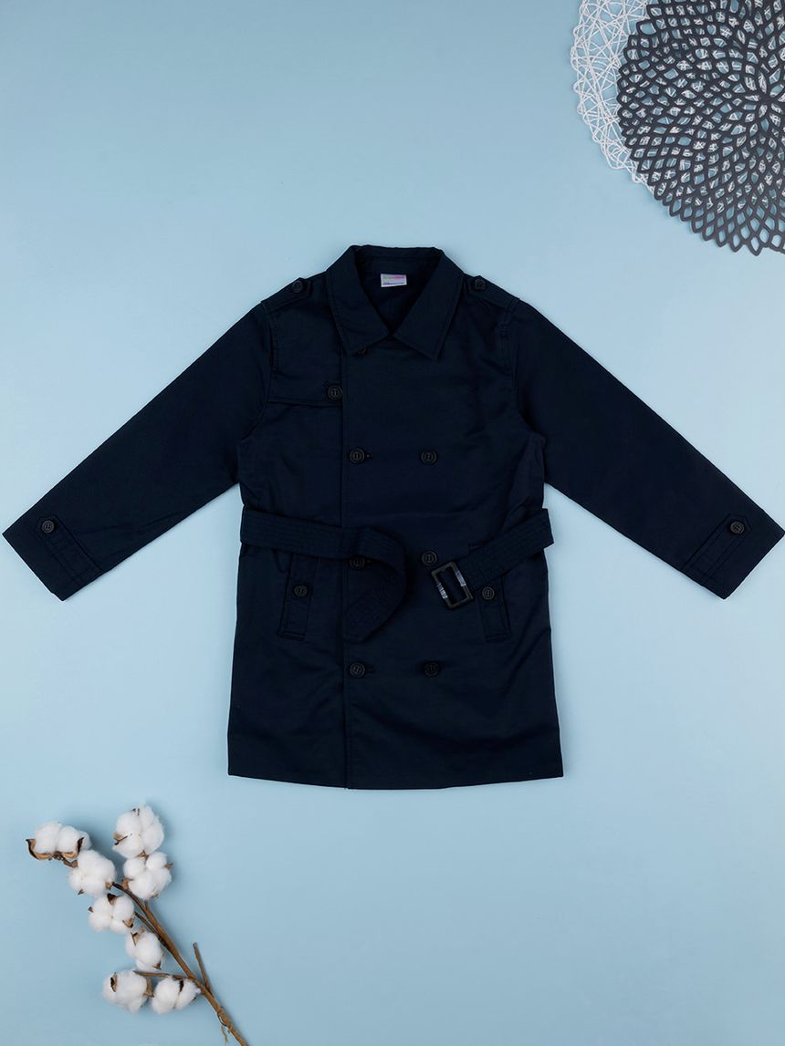 Giacca trench bimbo blu notte