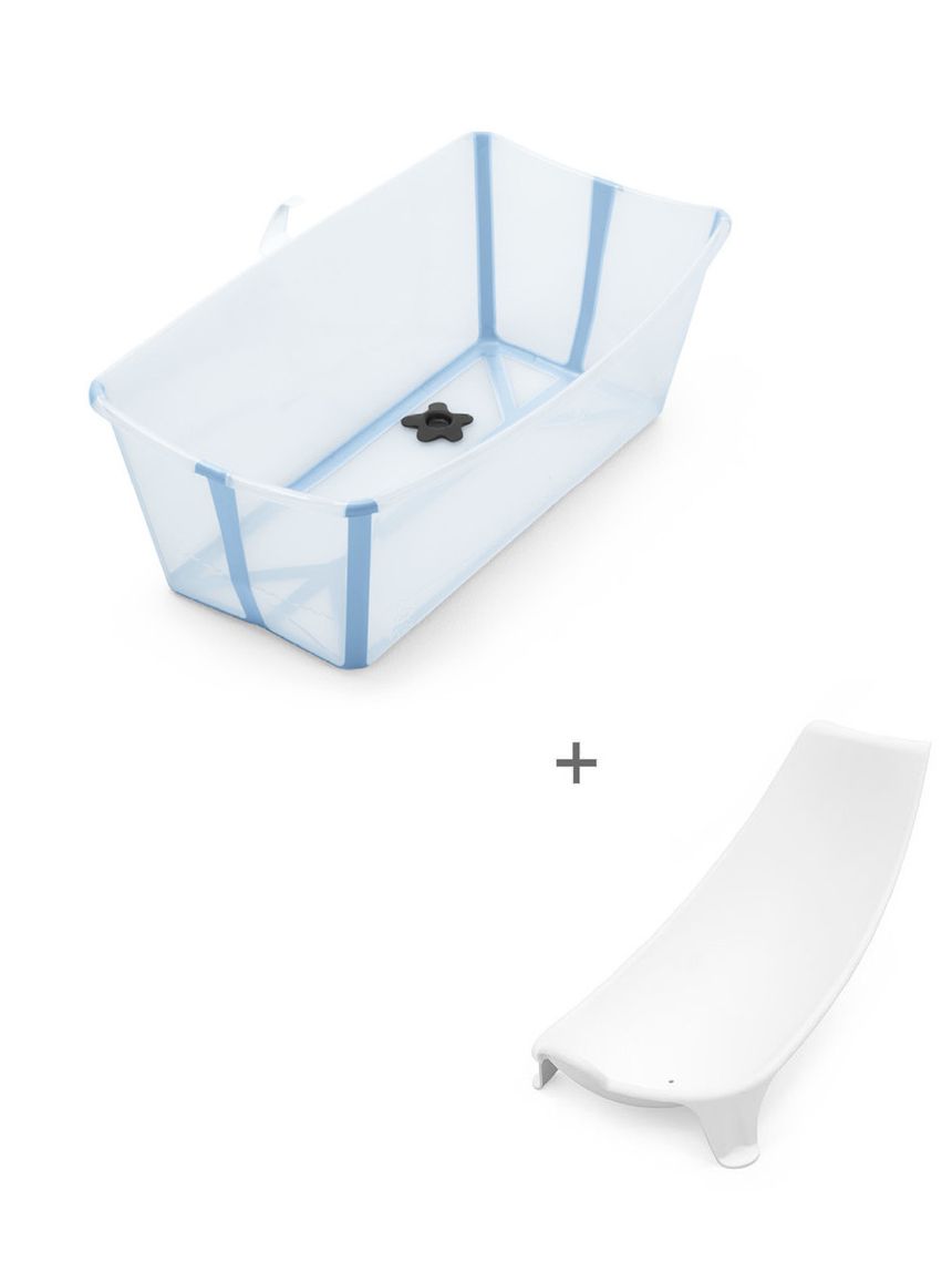 Vaschetta pieghevole flexi bath® bundle ocean blue -  stokke®