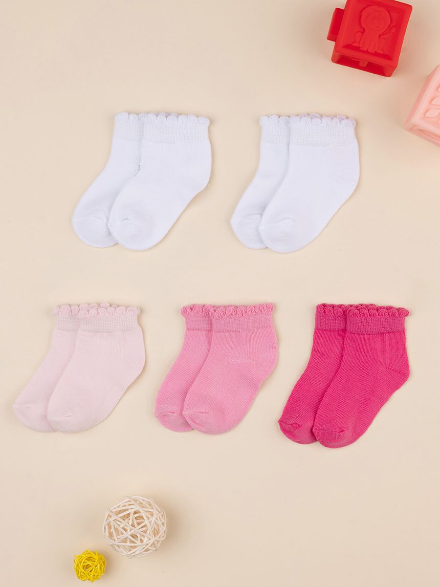 Pack 5 calze corte bimba