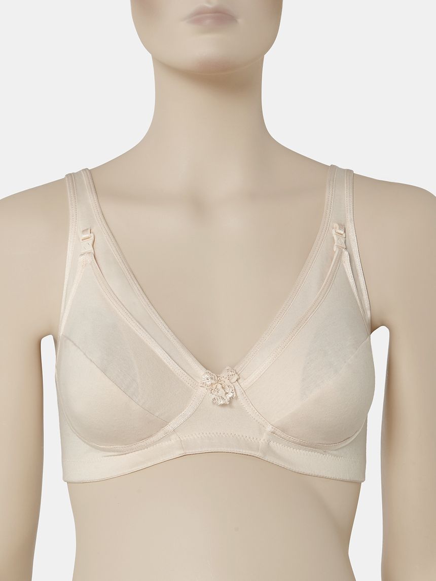 Reggiseno allattamento cotone lycra cipria coppa d