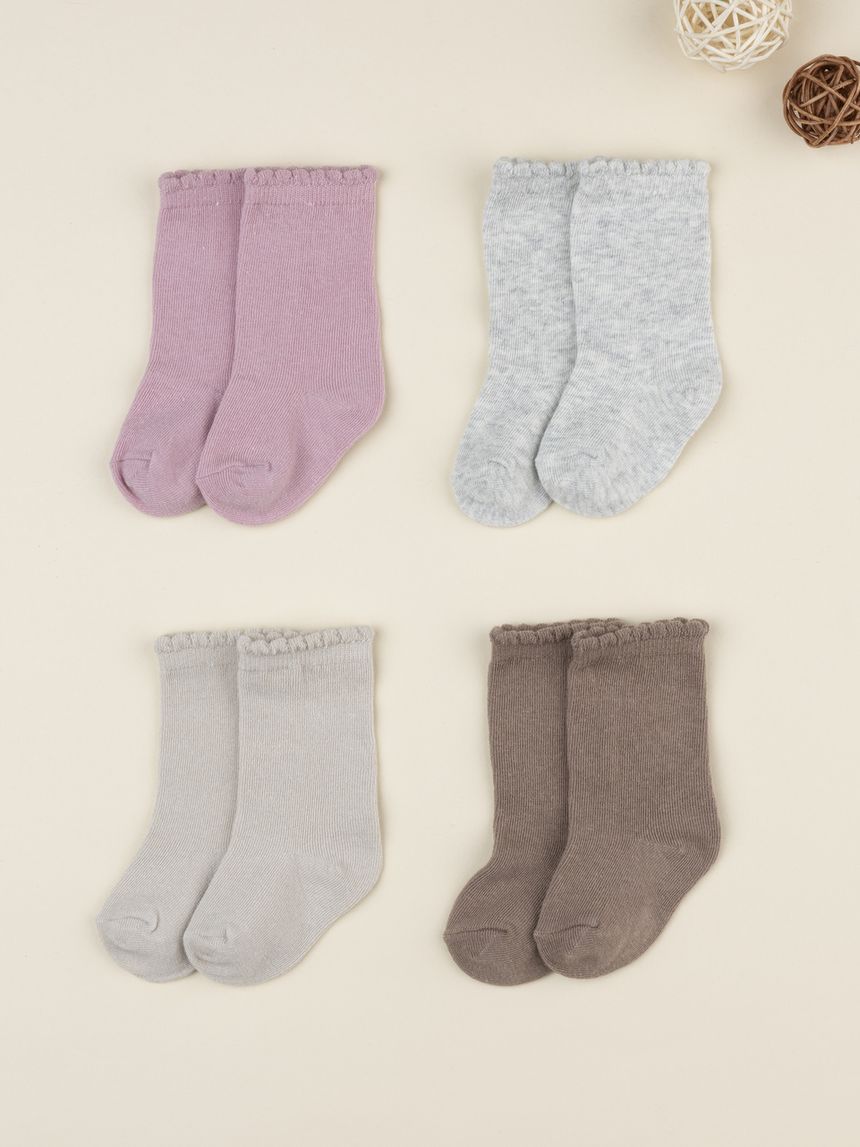 Pack 4 gambaletti bimba autumn color