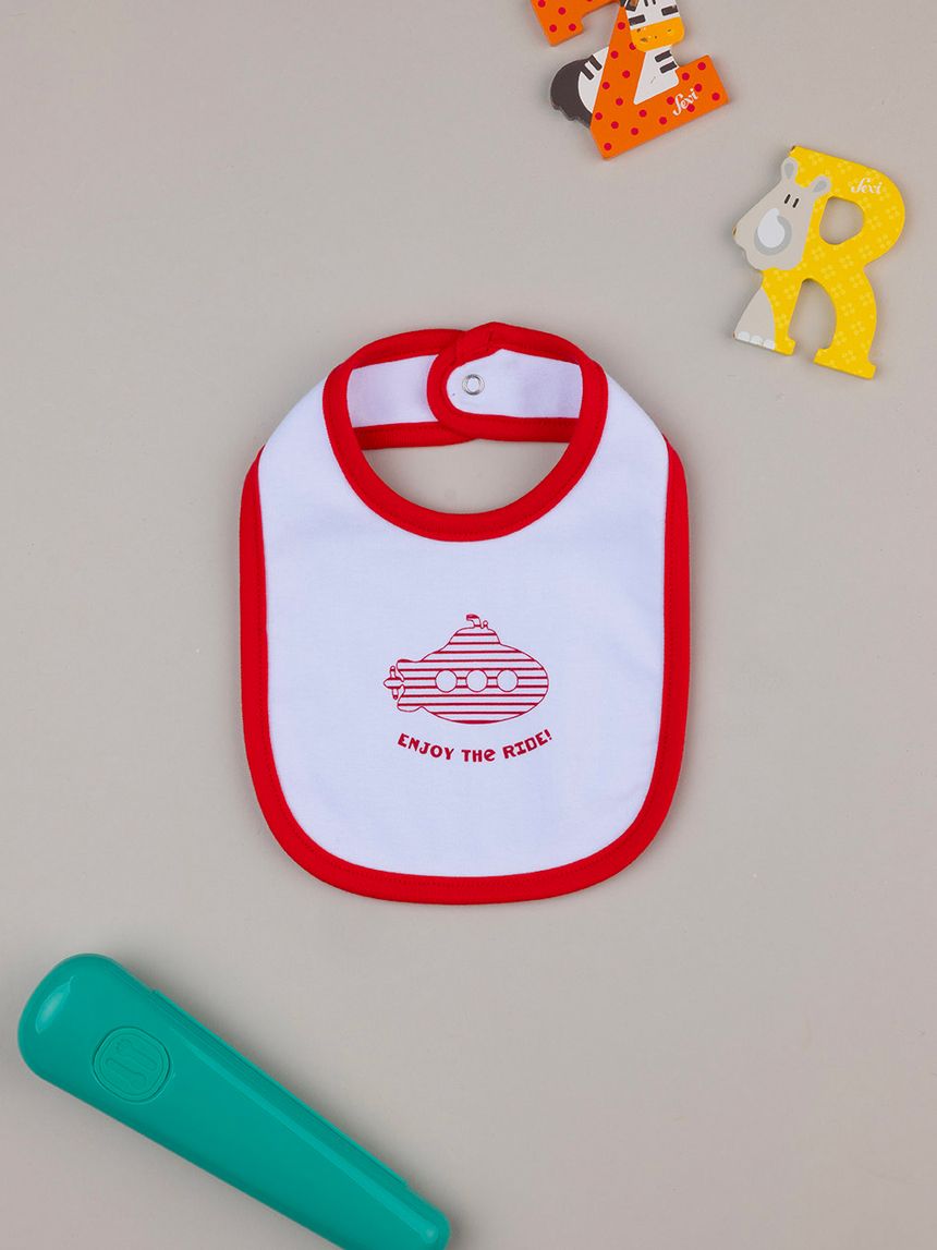 Bavaglino bimbo rosso sommergibile