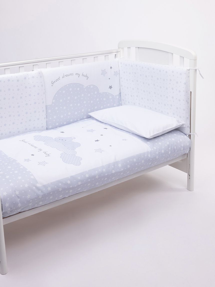 Completo lettino 4 pz unisex “ippopotamo”