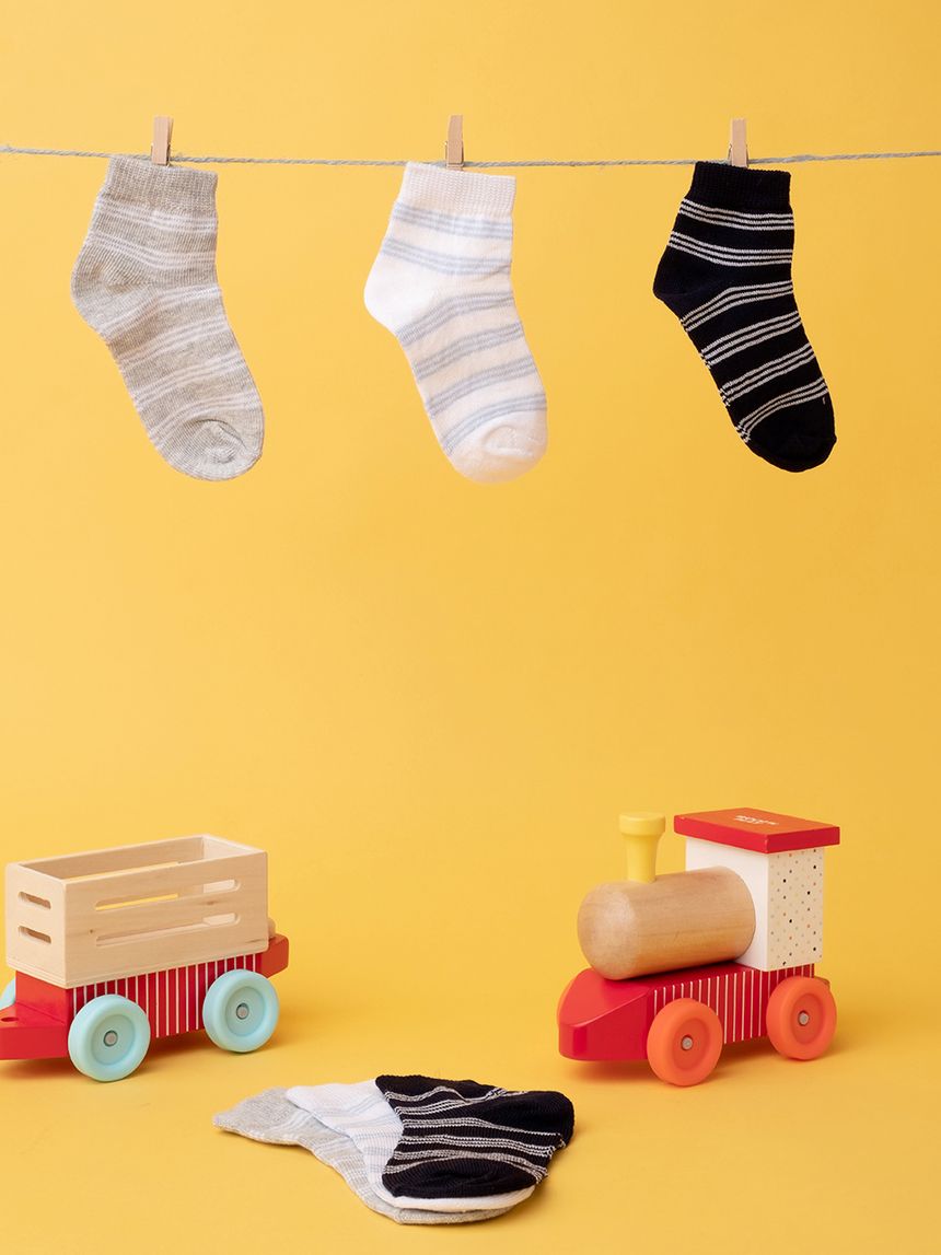 Pack 3 calze boy rigate