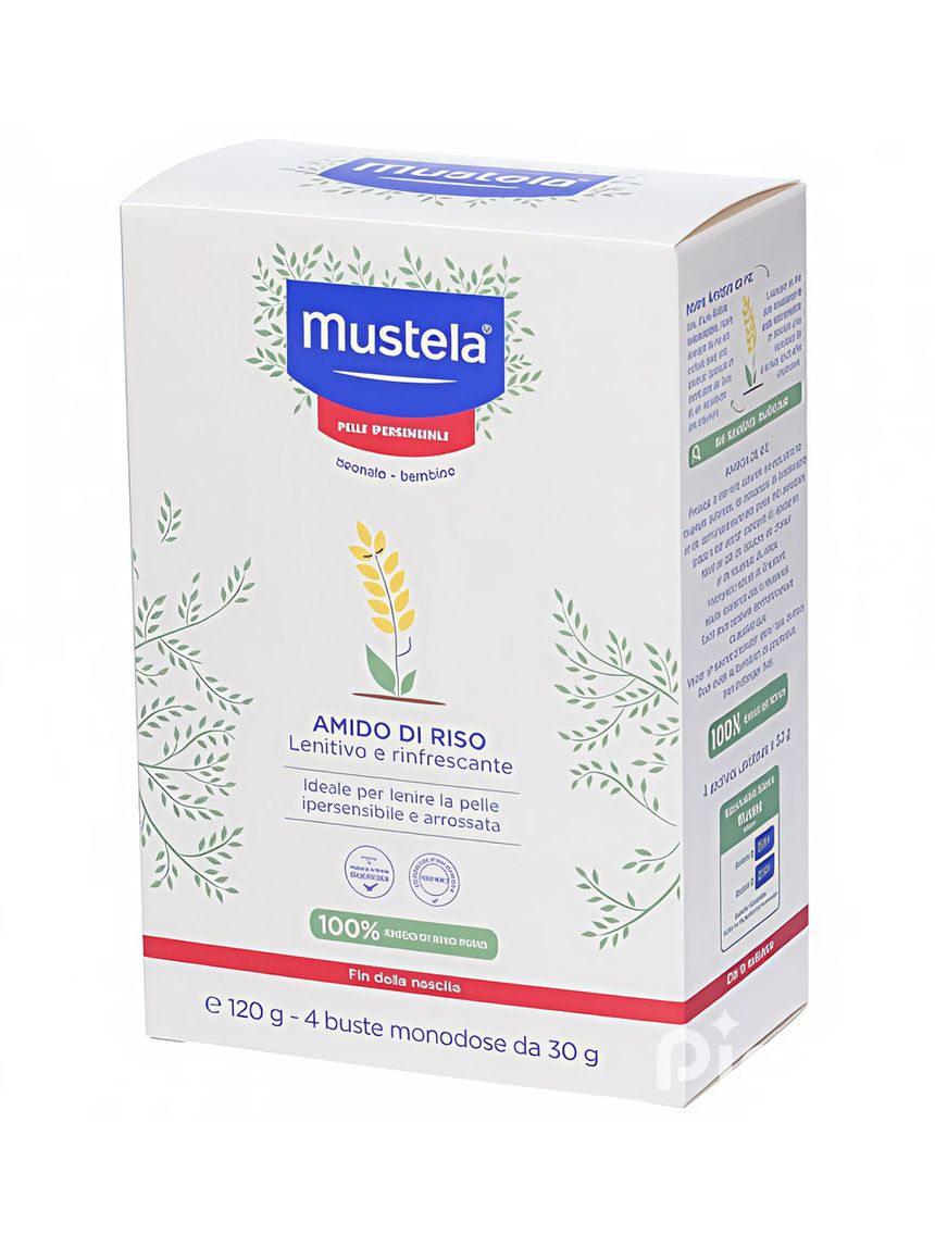 Amido di riso 4 bustine monodose da 30 gr - mustela