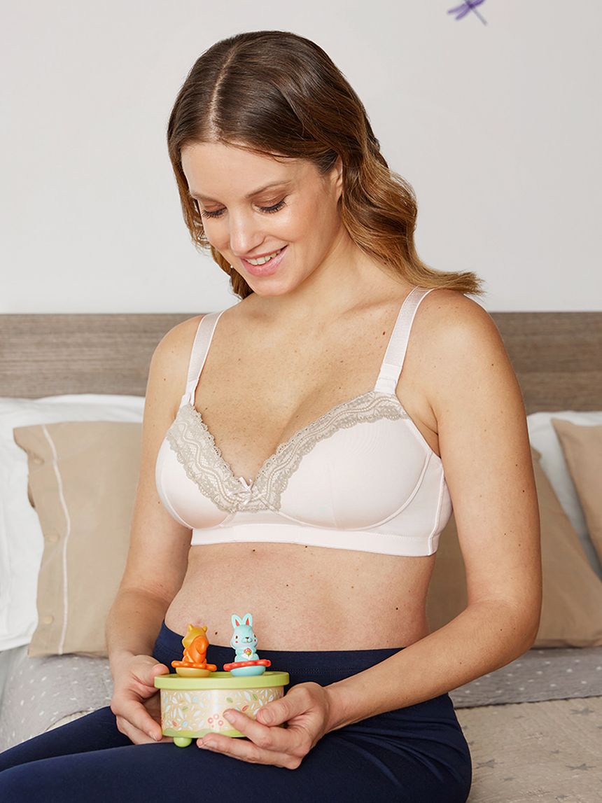 Reggiseno allattamento imbottito con pizzo