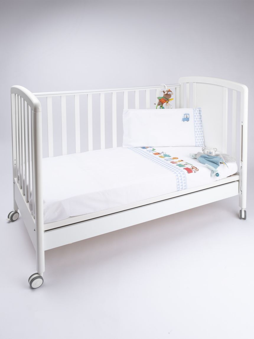 Completo lettino 3 pz unisex "trenini"