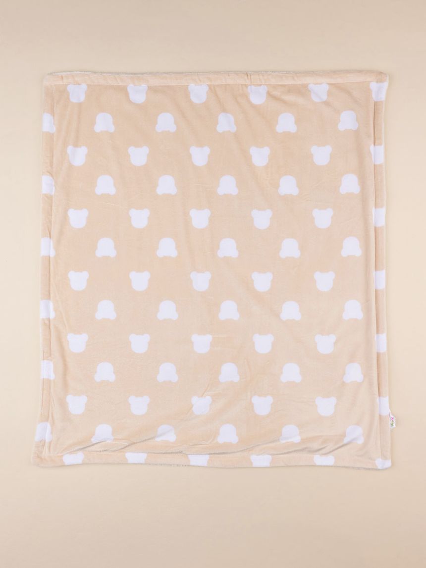 Coperta culla pile unisex beige