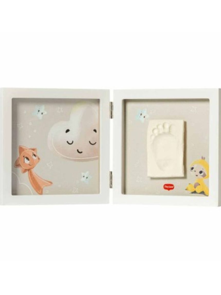 Cornice semplice bianca per impronte e foto del neonato - tiny love