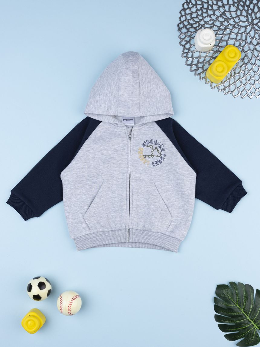 Felpa bimbo grigio/blu