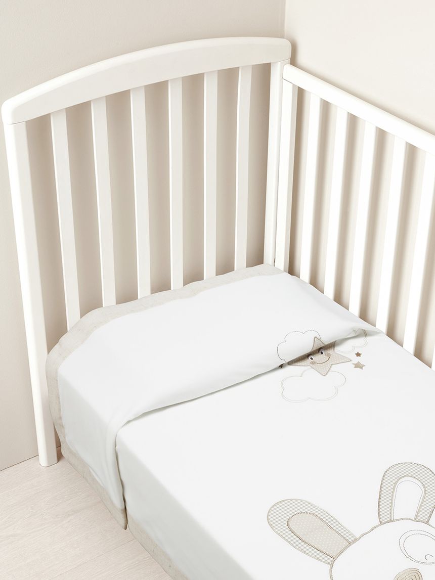 Copertina lettino con ricamo cagnolino