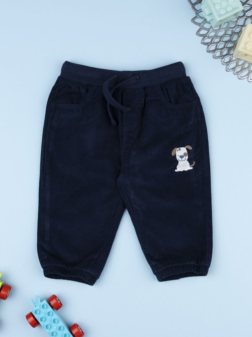 Pantaloni bimbo blu in felpa leggera