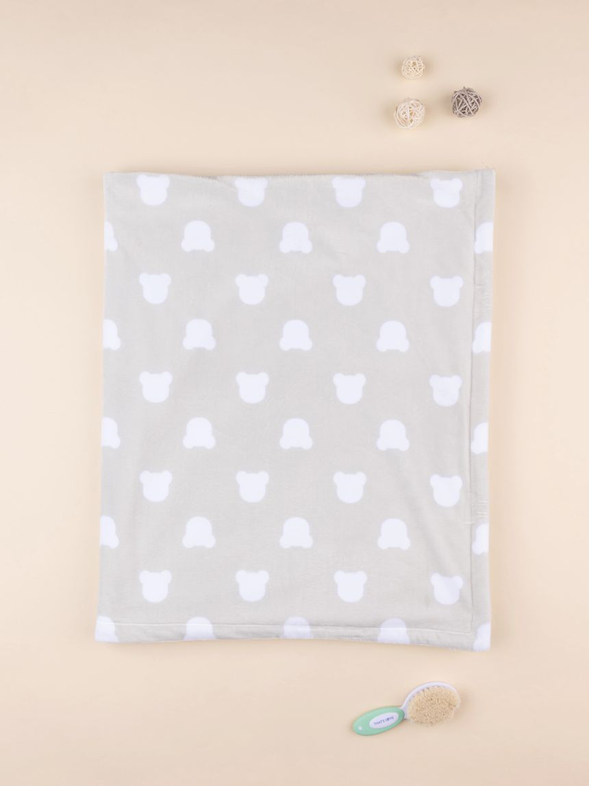 Coperta letto pile unisex gray