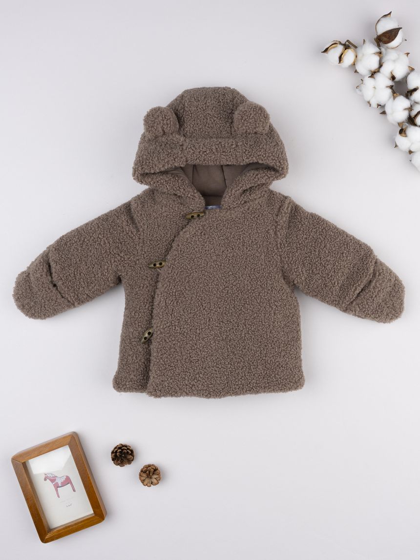 Giubbino bimbo marrone fake fur