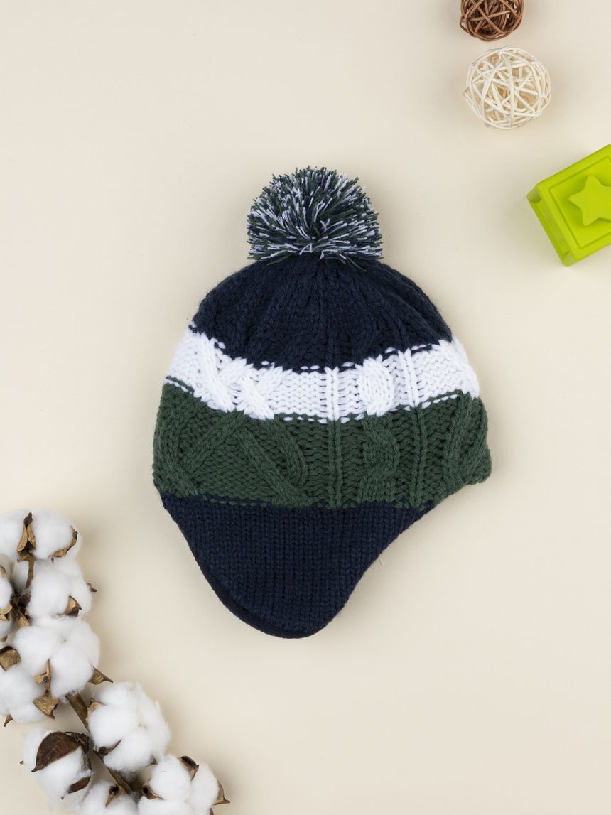 Cappello peruviano bimbo blu/verde