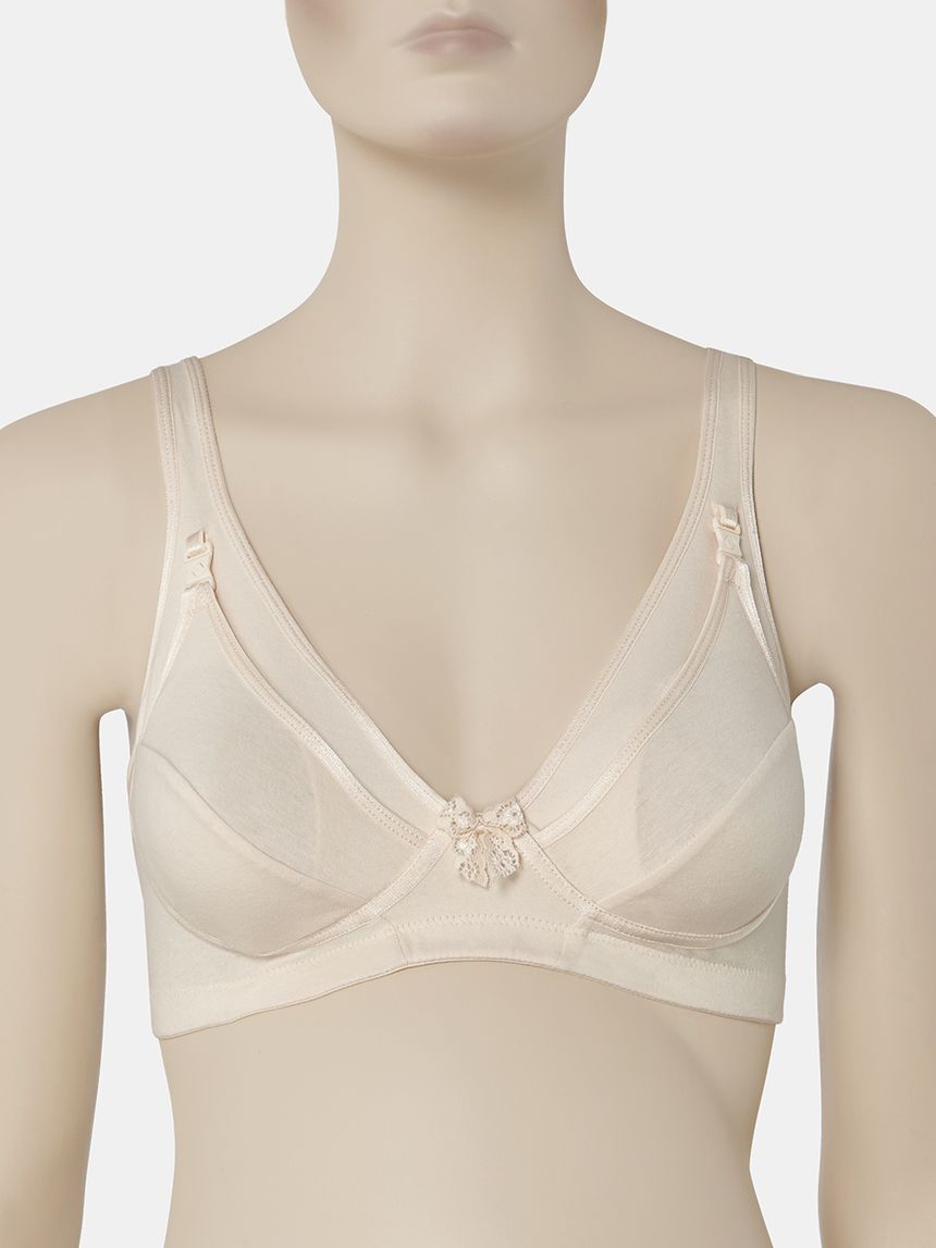 Reggiseno allattamento cotone lycra cipria coppa c