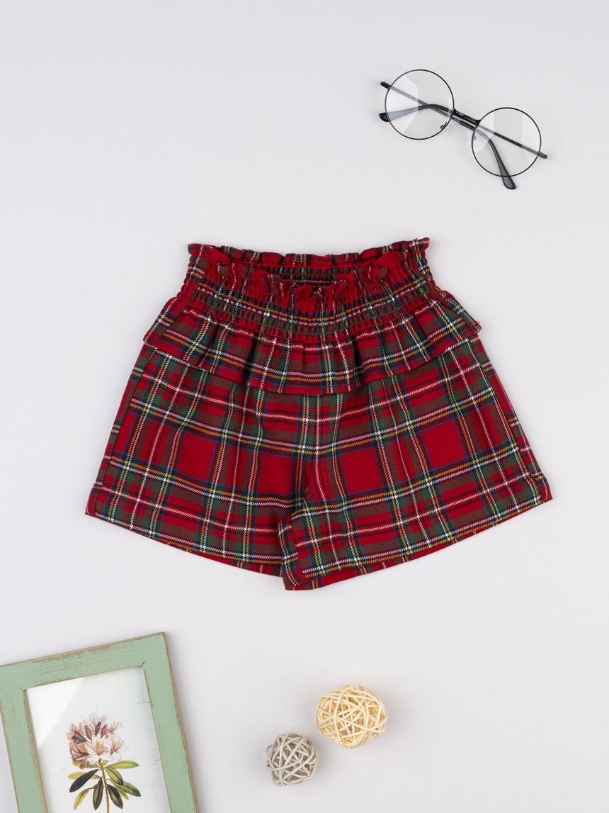 Shorts tartan bimba