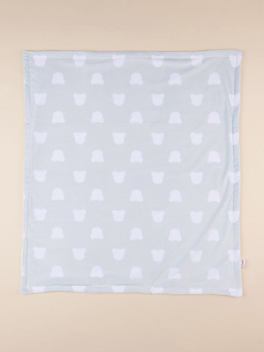 Coperta culla pile bimbo azzurra