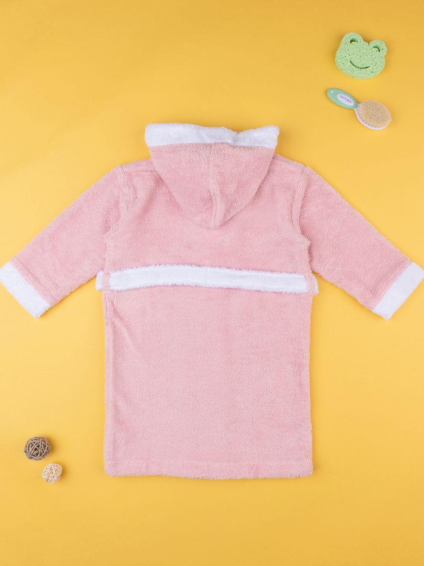 Accappatoio bambina spugna con cappuccio