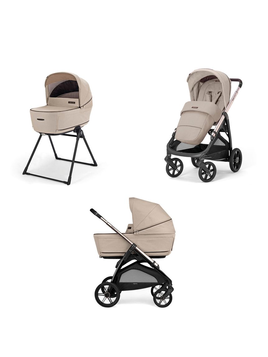 Sistema modulare aptica duo colore pashmina beige con telaio palladio - inglesina