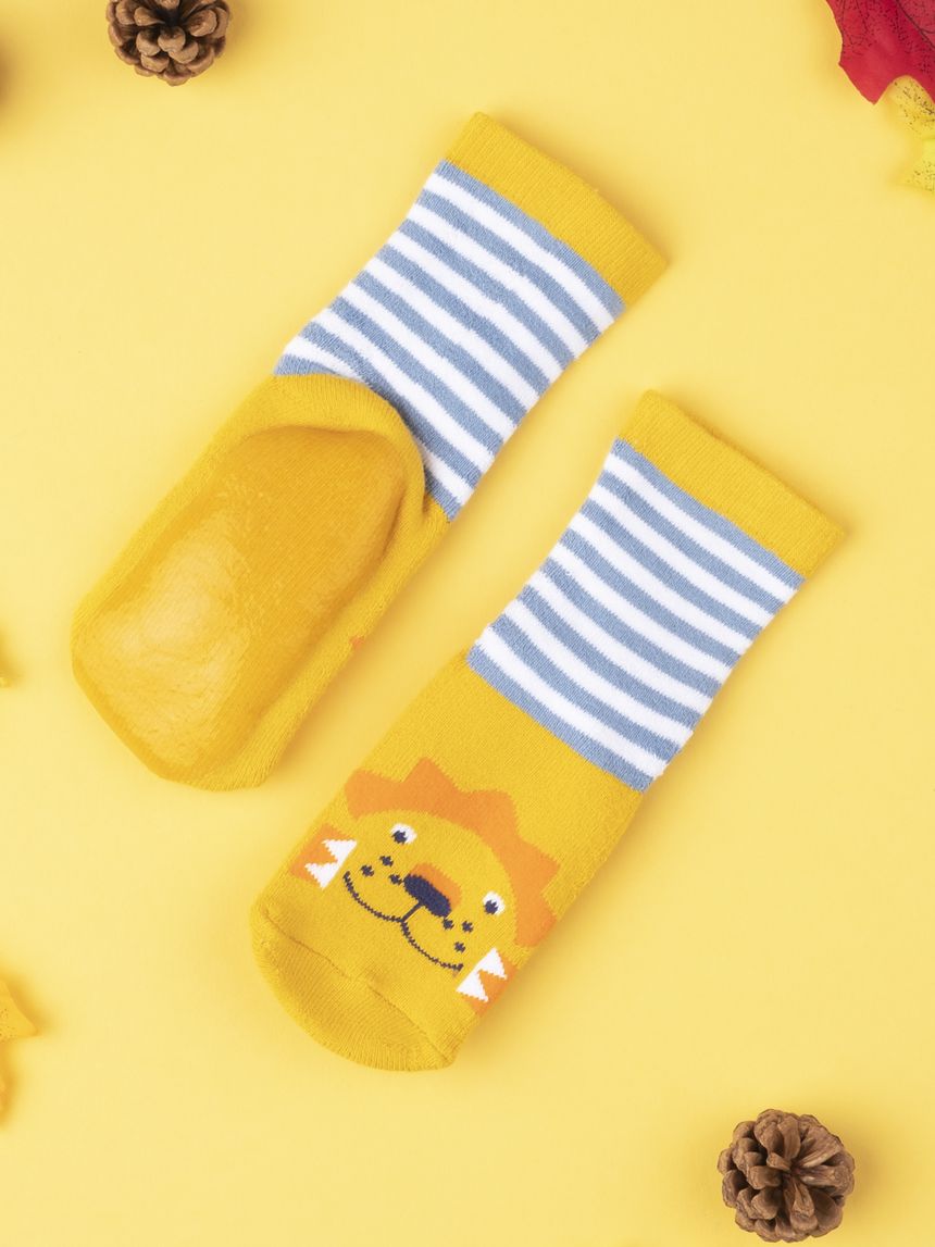 Calzine antiscivolo boy "leone"