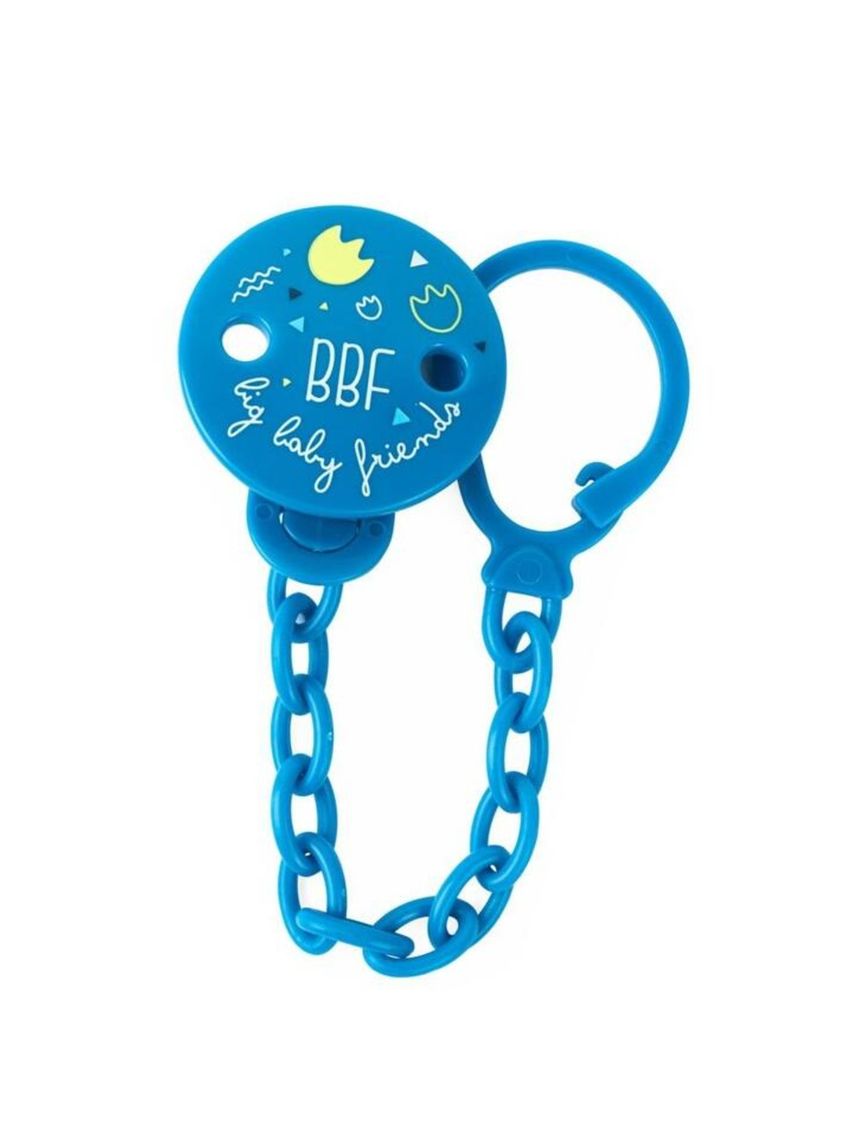 Clip salvasucchietto con catenella - blu - neo baby