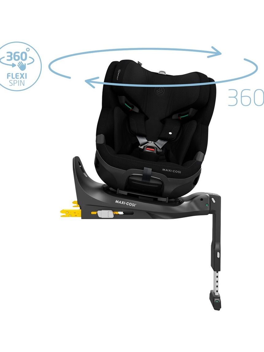 Seggiolino auto evolutivo emerald 360 pro authentic black 40-150cm (base integrata) - maxi cosi