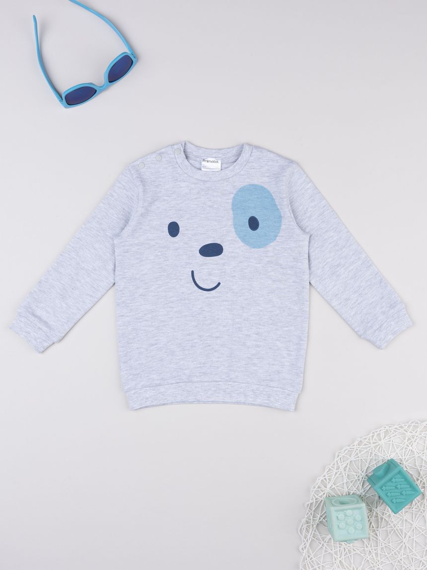 Maglia pigiama bimbo grigio stampa
