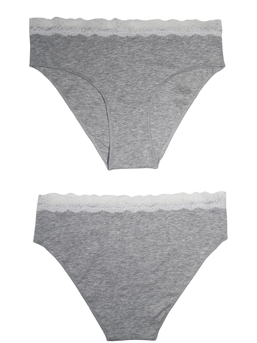 Pack 2 slip con pizzo