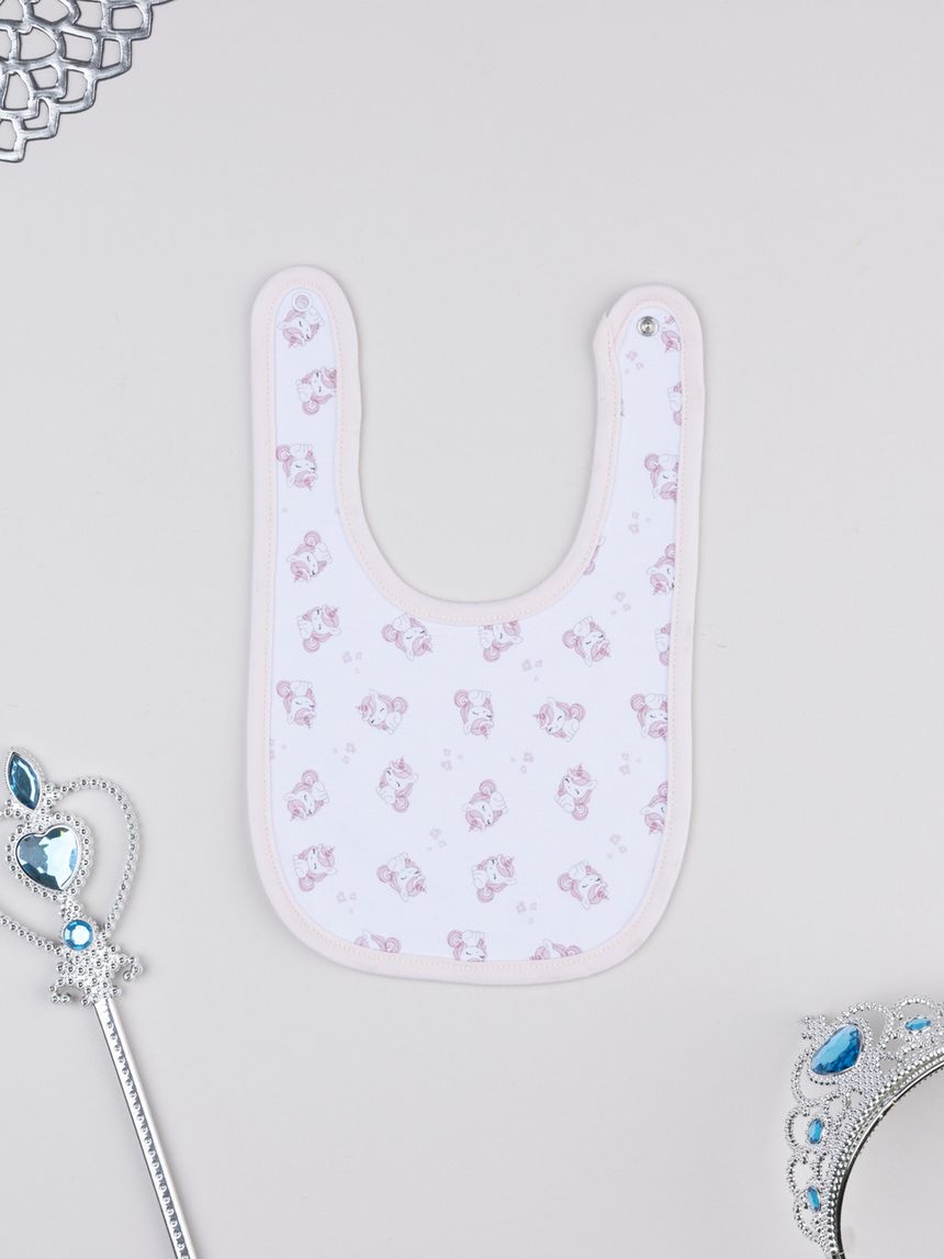 Bavaglino bimba unicorni allover