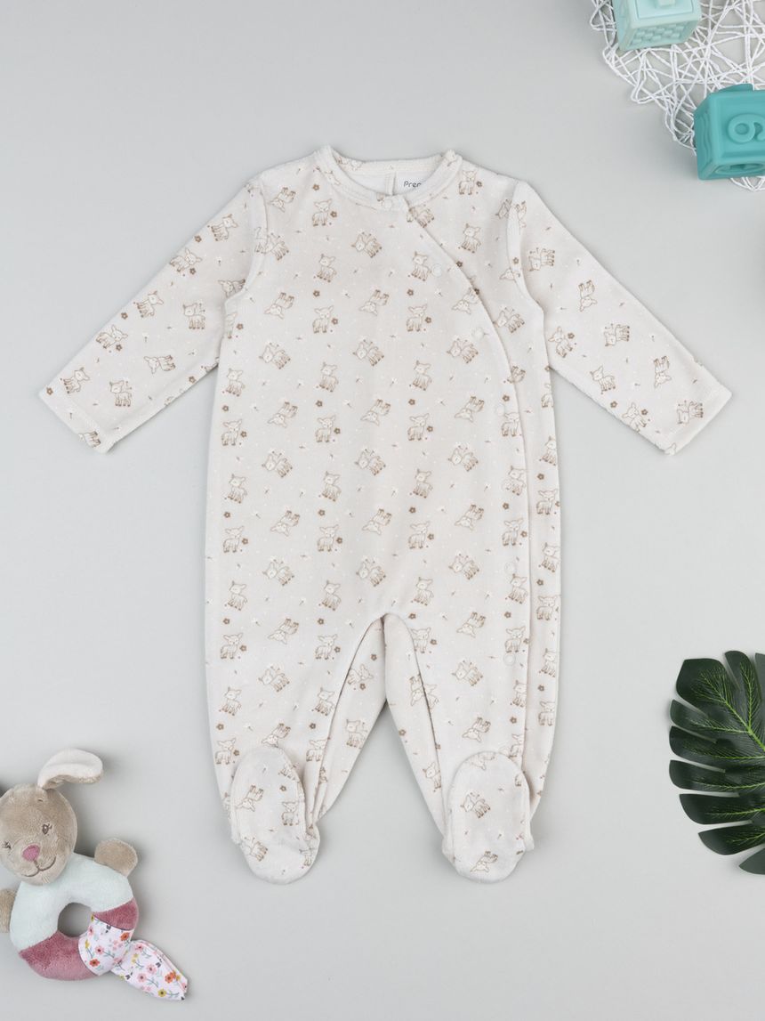 Tutina bimba marrone allover