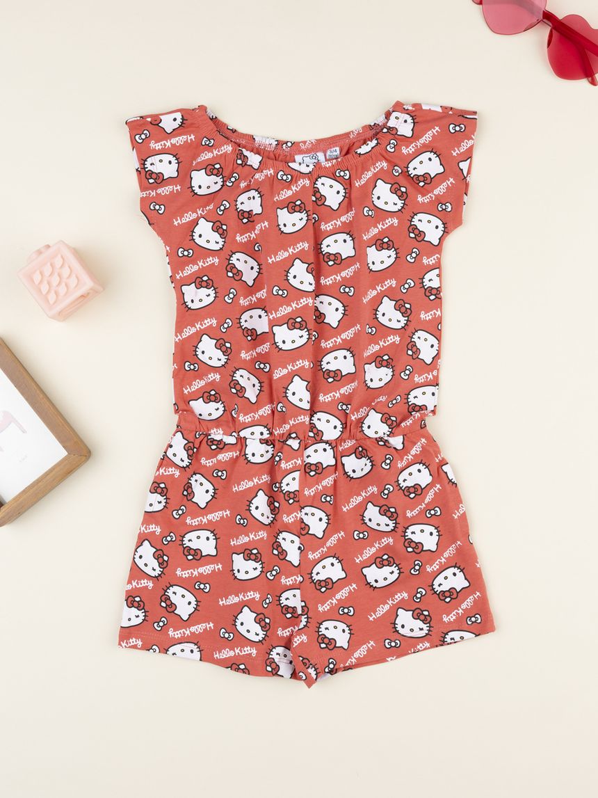 Jumpsuit bambina hello kitty corallo