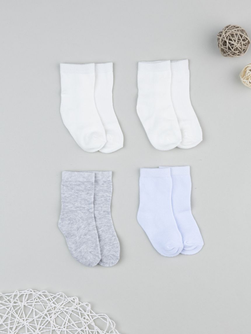 Pack 4 calze bimbo multicolor