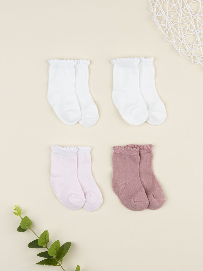 Pack 4 calze bimba multicolor