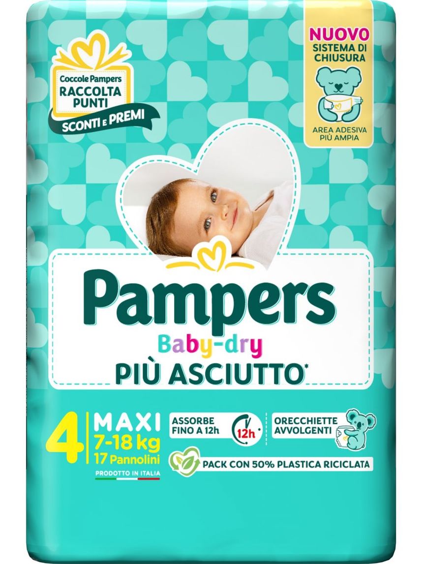 Pampers baby dry tg.4 maxi 7-18 kg - 17 pz