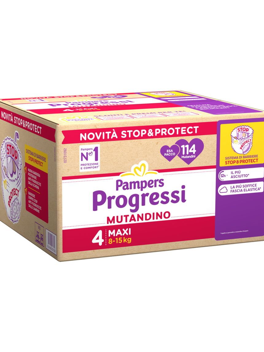 Progressi mutandino taglia 4 maxi esa pacco x114 - pampers