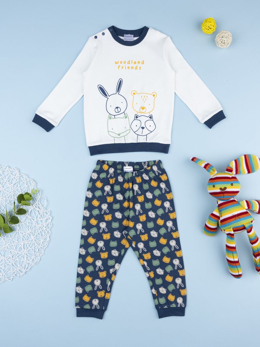 Pigiama bimbo bianco/blu