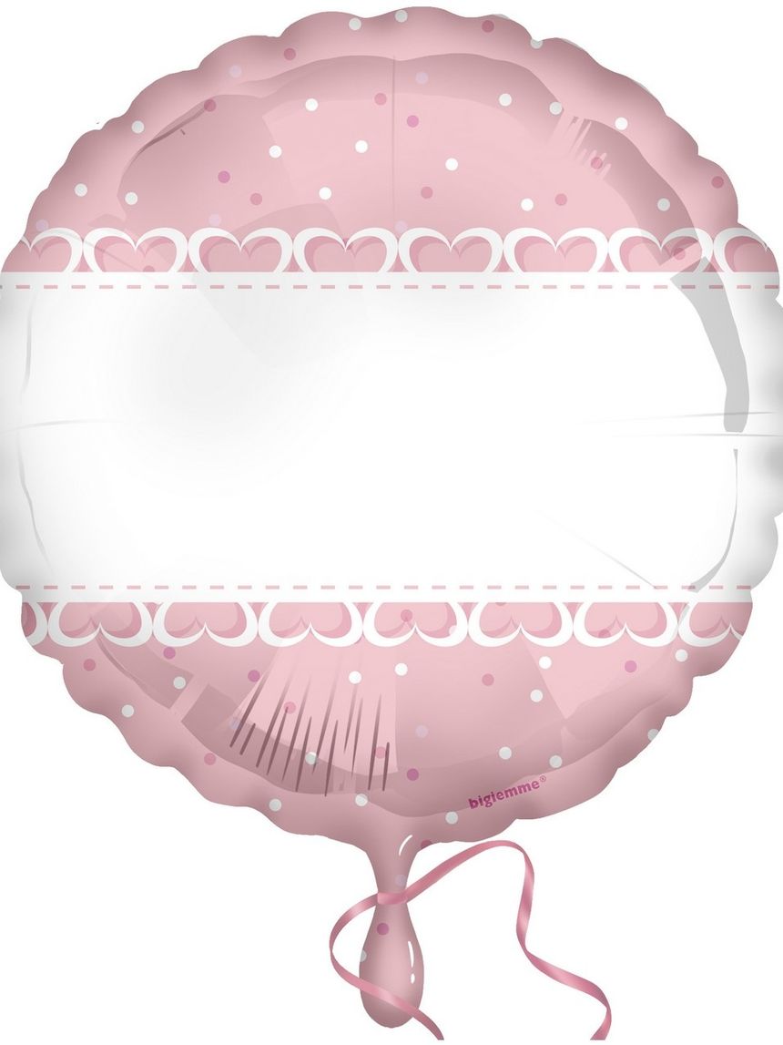 Palloncino foil personalizzabile 45 cm - 1 pezzo - baby cuori rosa