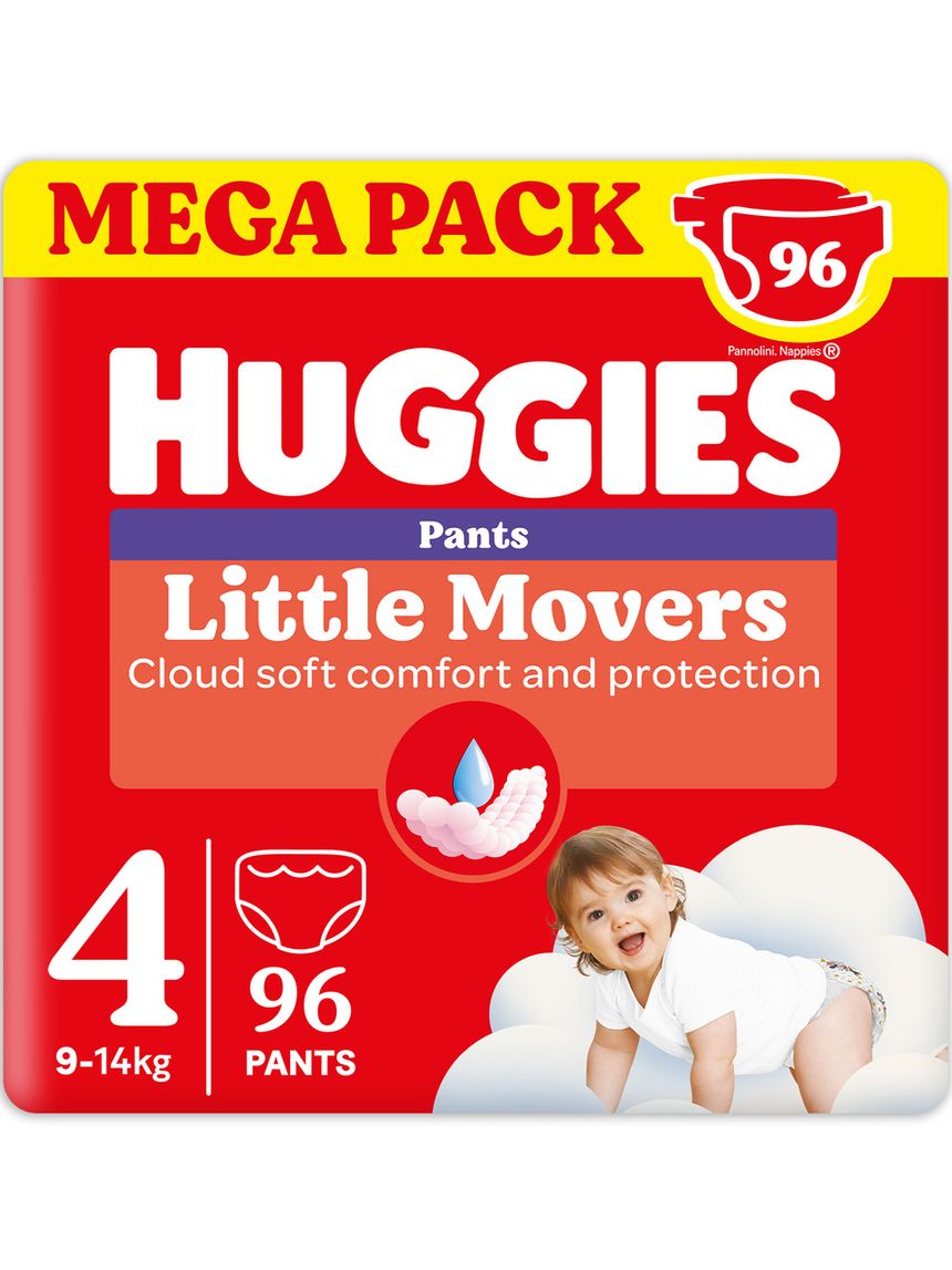 Pannolini little movers mutandina megapack tg.4 - 96 pezzi - huggies