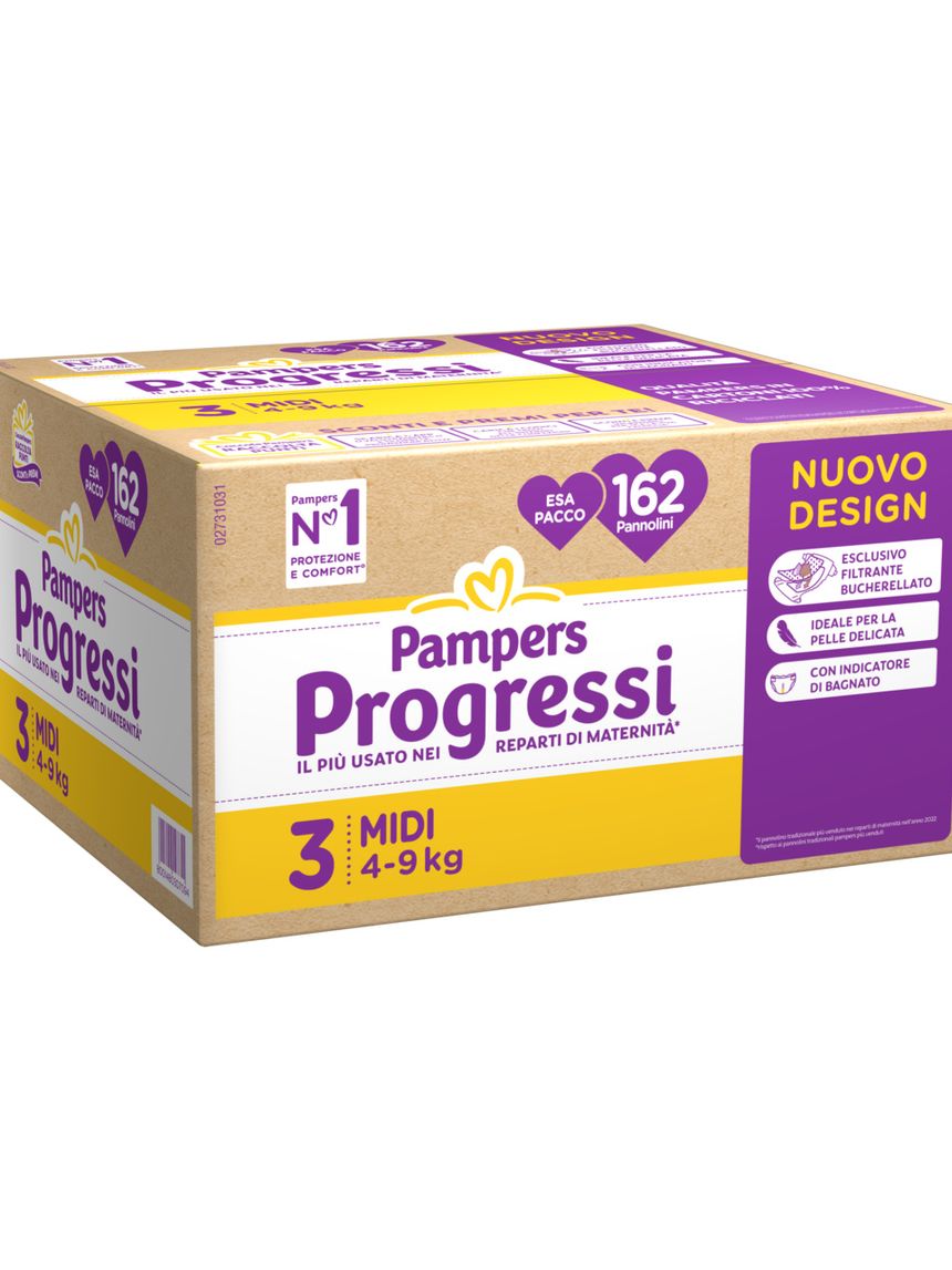 Progressi taglia 3 midi esa pacco x162 - pampers