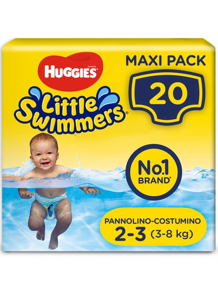 Huggies – little swimmers pacco doppio tg. 2-3 (20 pannolini)